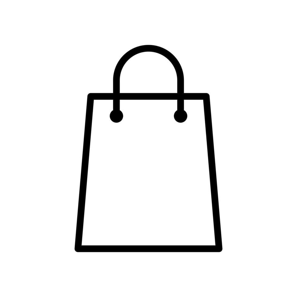 shopping Borsa icona nel linea stile design isolato su bianca sfondo. modificabile ictus. vettore
