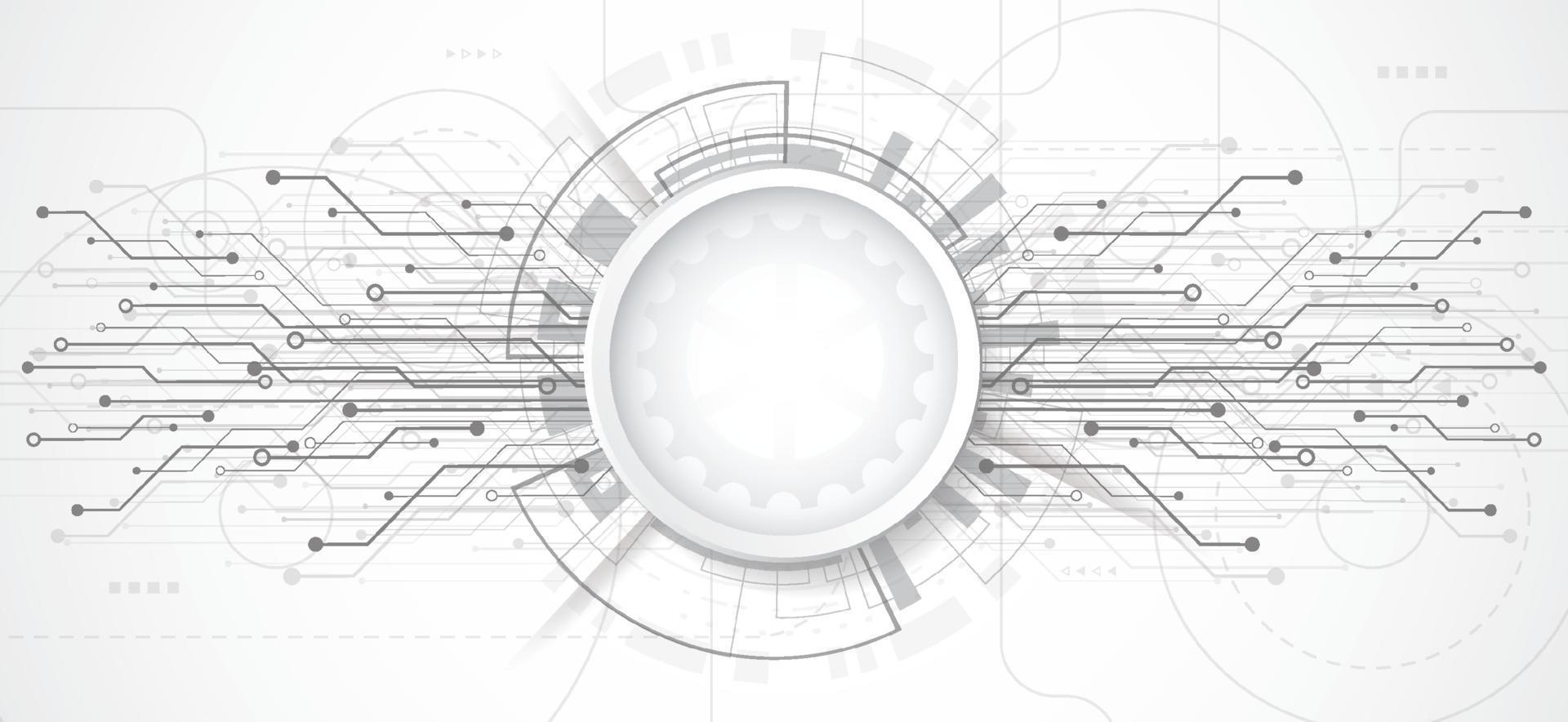 fondo astratto di progettazione 3d con struttura del circuito di linea e punto tecnologia. ingegneria moderna, futuristico, concetto di comunicazione scientifica. illustrazione vettoriale