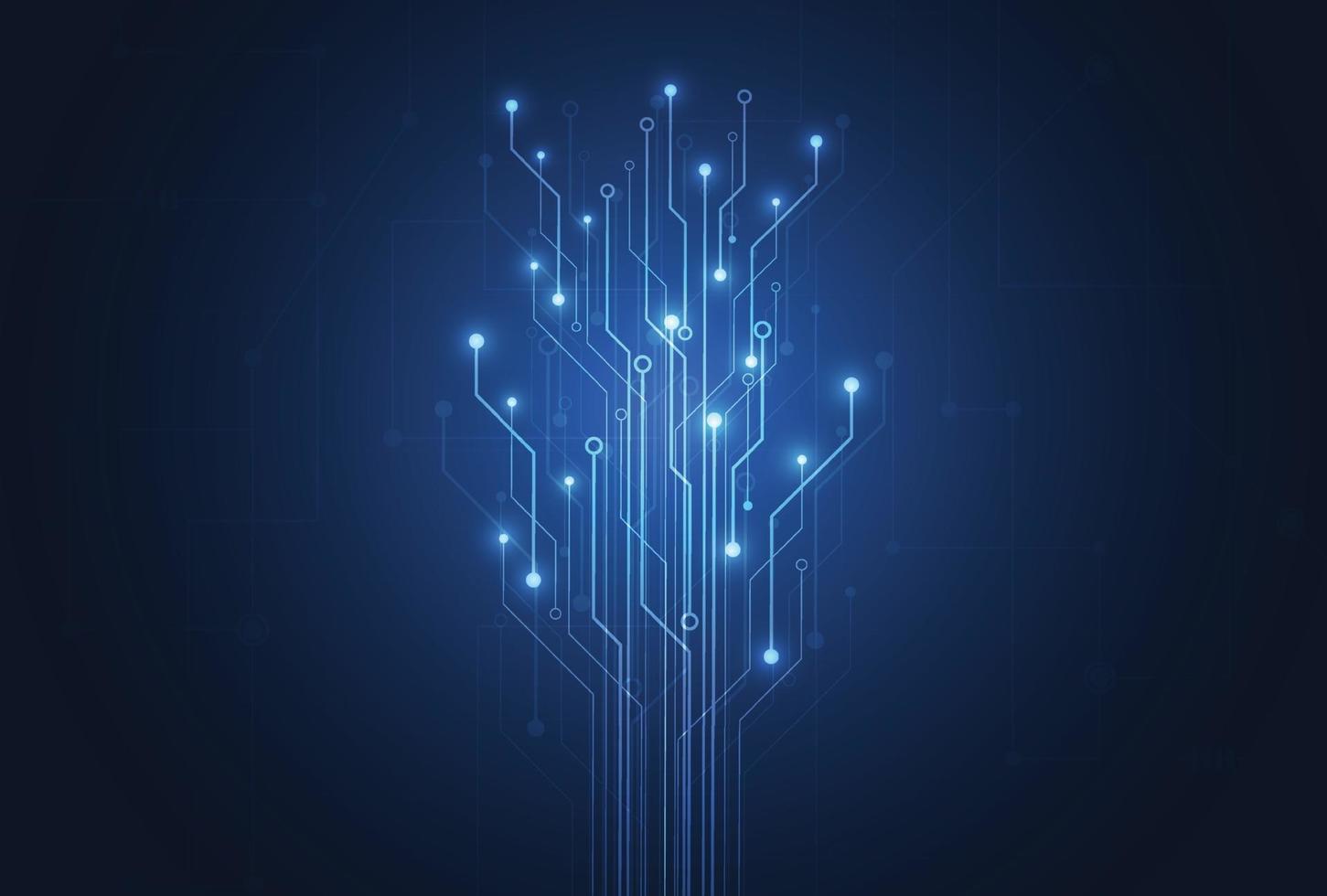 sfondo astratto con struttura del circuito di tecnologia. illustrazione della scheda madre elettronica. comunicazione e concetto di ingegneria. illustrazione vettoriale