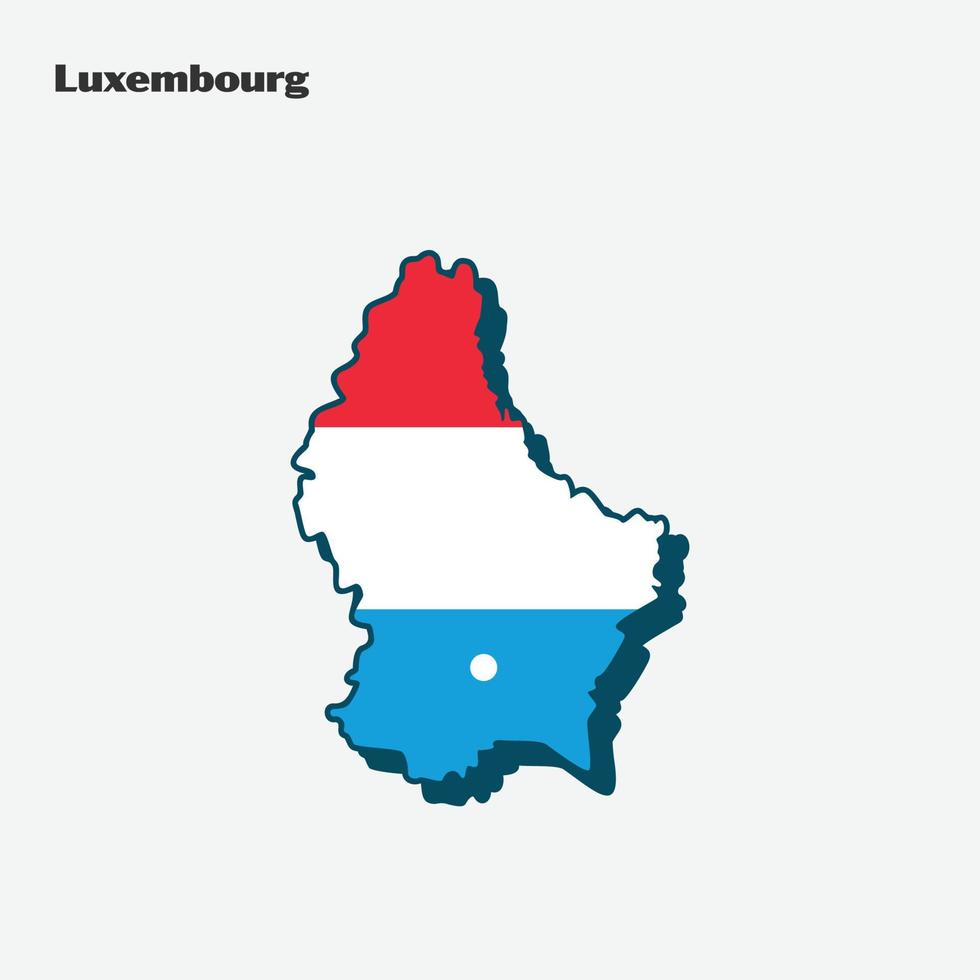 lussemburgo nazione bandiera carta geografica Infografica vettore