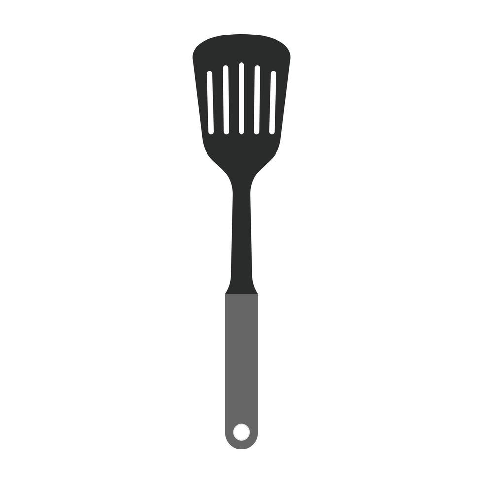 acciaio spatola piatto design vettore illustrazione. cucina utensili icona