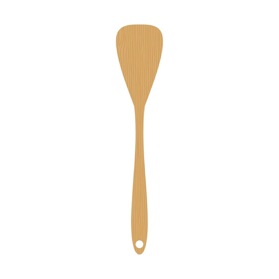 di legno spatola piatto design vettore illustrazione. cucina utensili icona