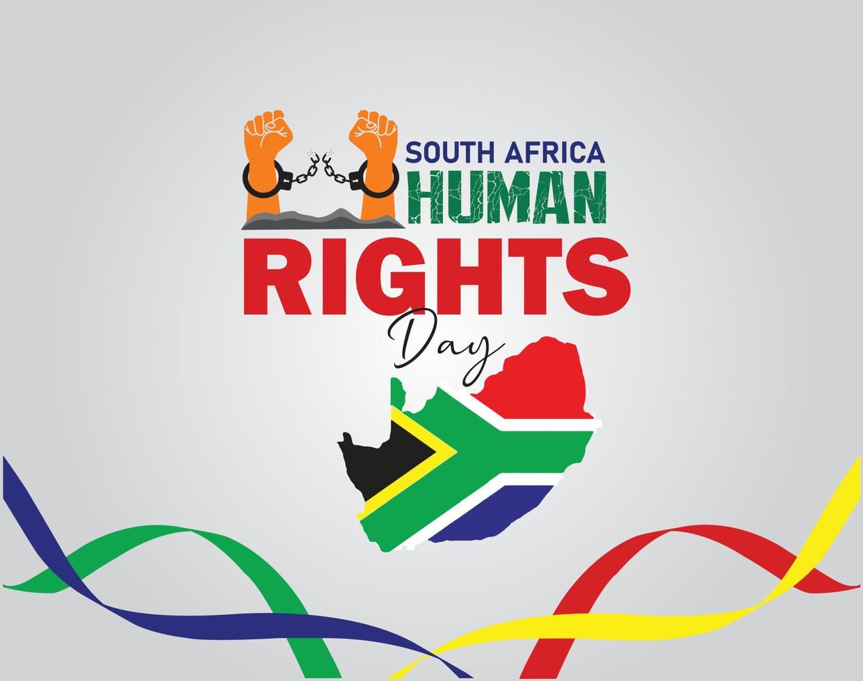 umano diritti giorno. di Sud Africa vettore illustrazione. adatto per saluto carta, manifesto e striscione. vettore illustrazione.