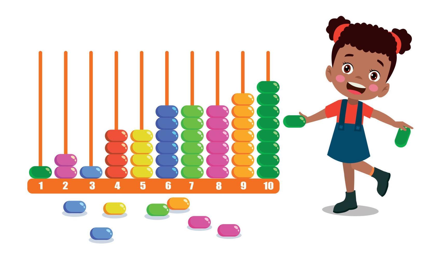 abaco giocattolo per bambini formazione scolastica vettore