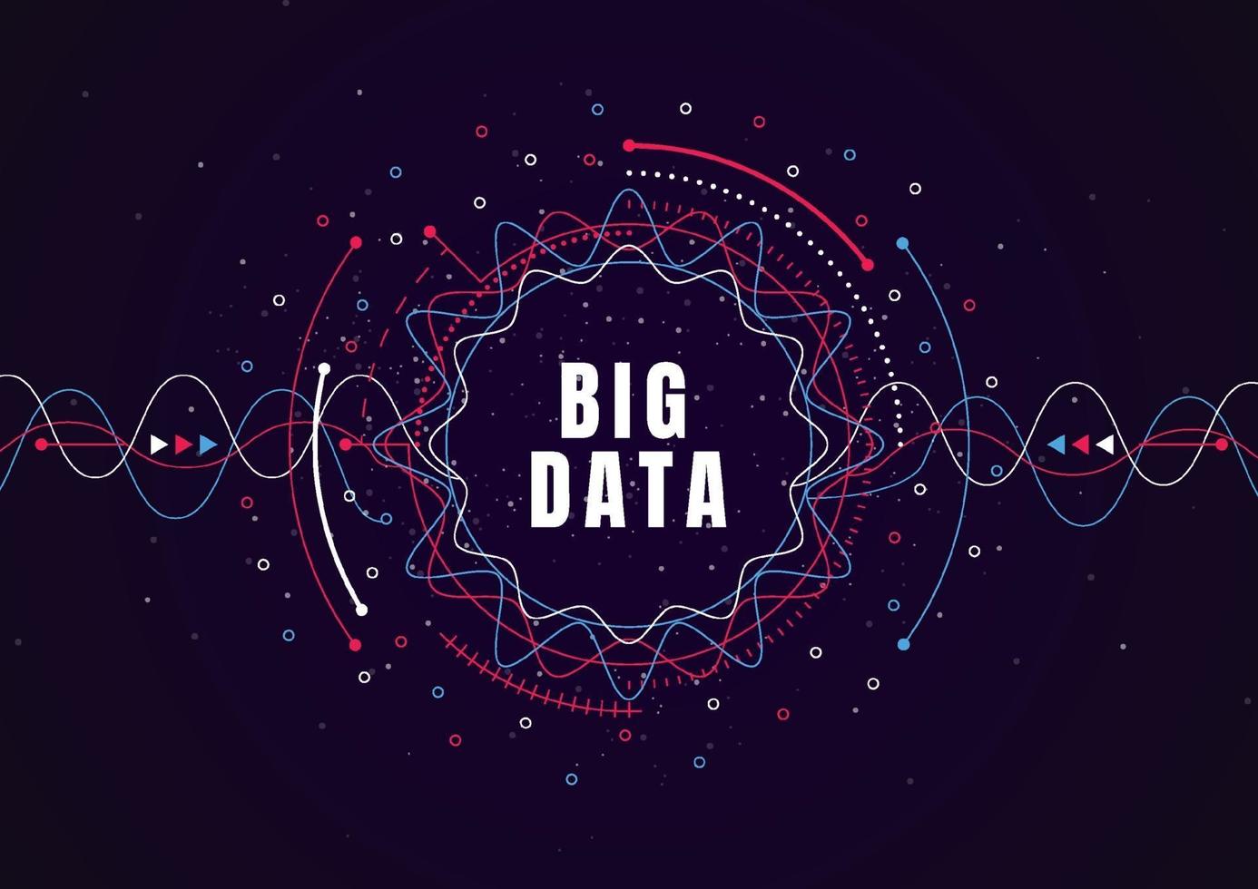 sfondo tecnologia astratta con big data. connessione internet, senso astratto della scienza e progettazione grafica del concetto di analisi tecnologica. illustrazione vettoriale