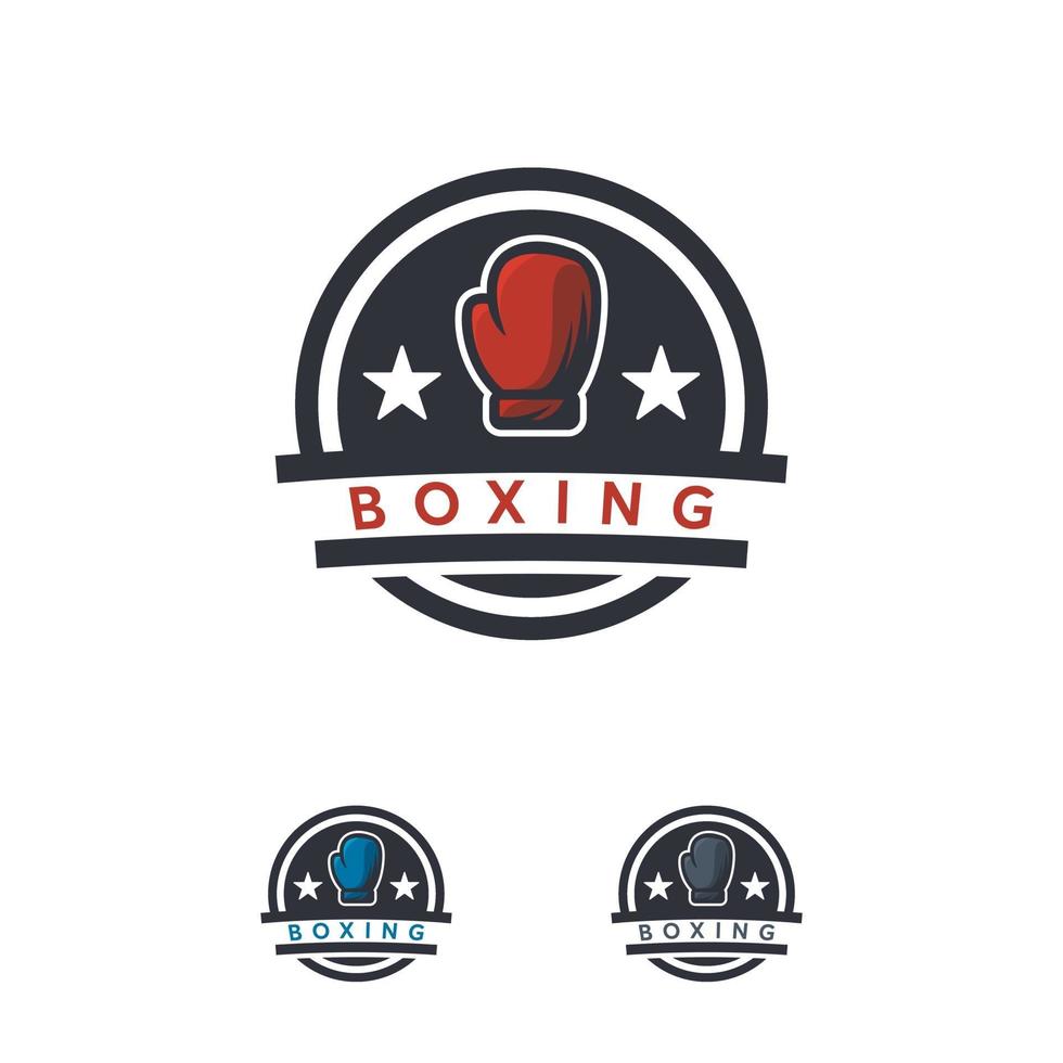logo di boxe sport logo disegni distintivo, emblema campionato vettoriale