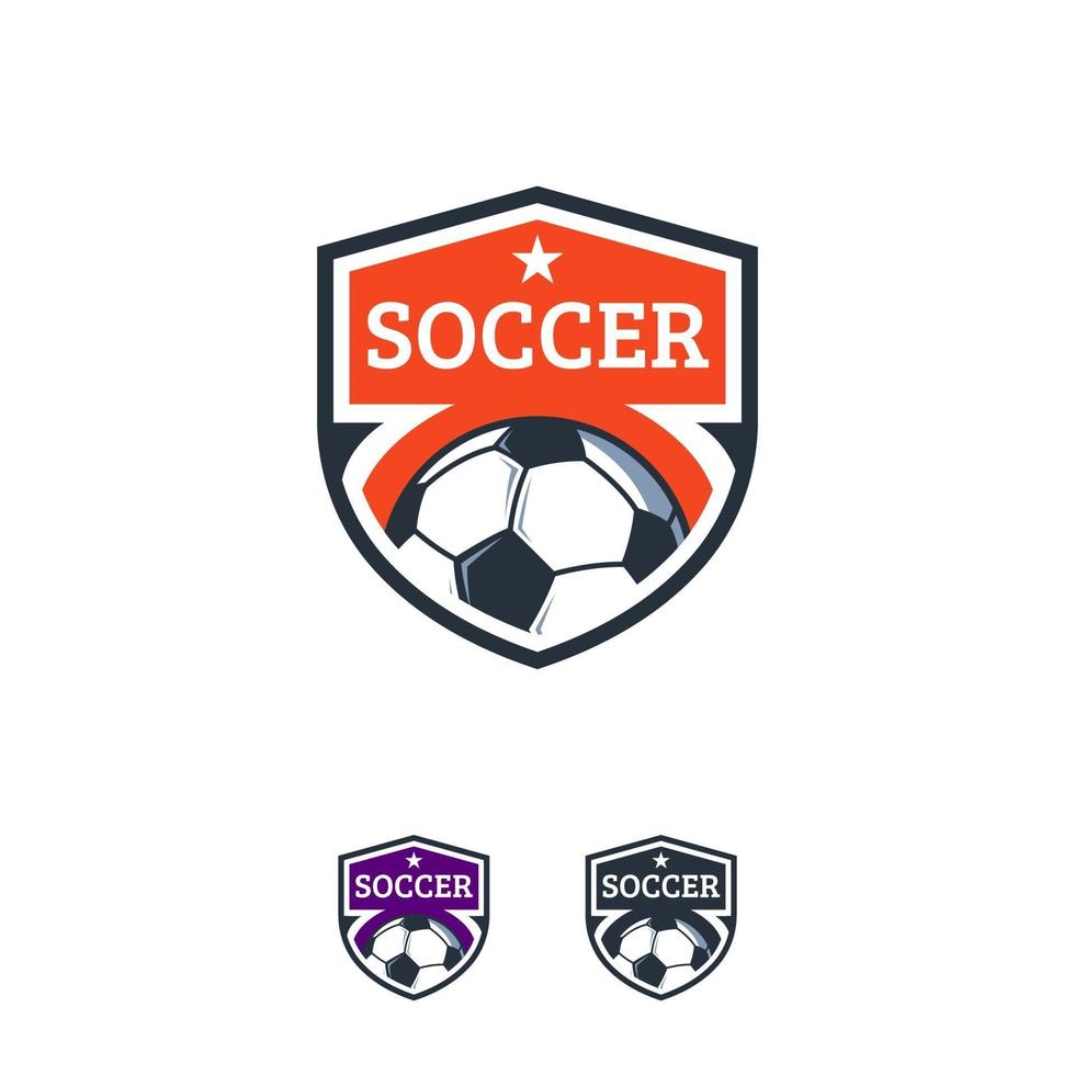 logo sport di calcio progetta modello di vettore del distintivo, logo distintivo di sport di calcio professionale