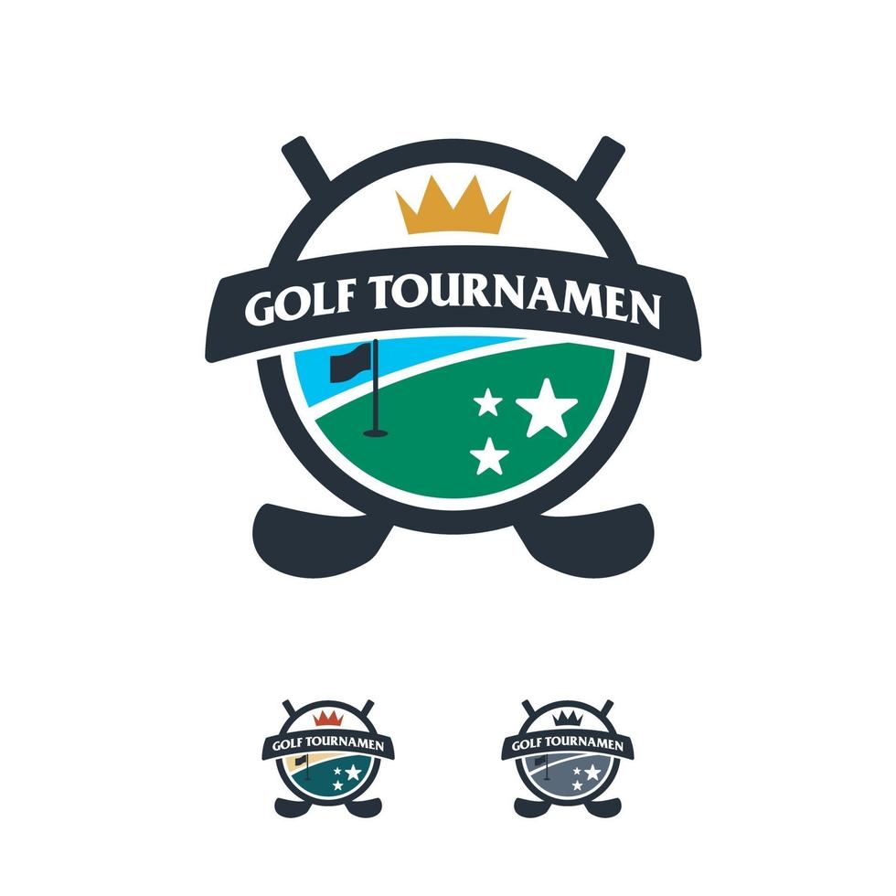 grande logo del golf progetta il vettore del distintivo, distintivo del logo dello sport del golf