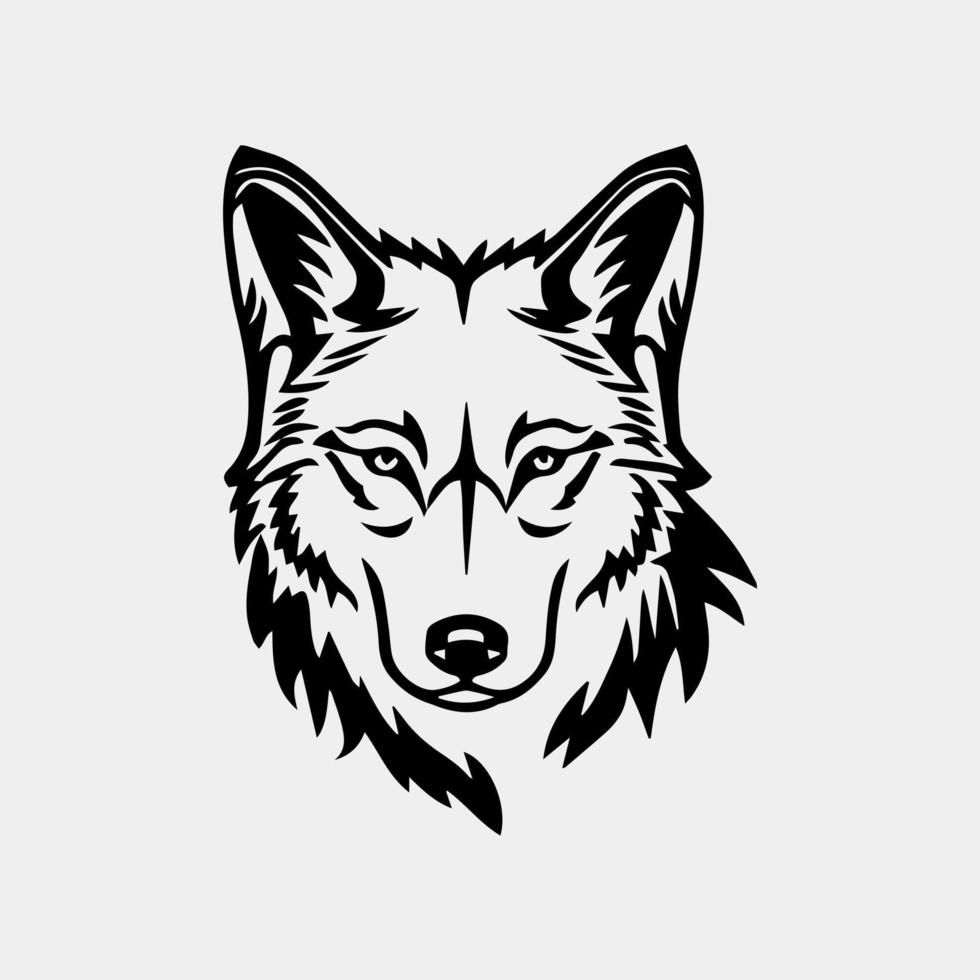 vettore illustrazione di un' lupo testa