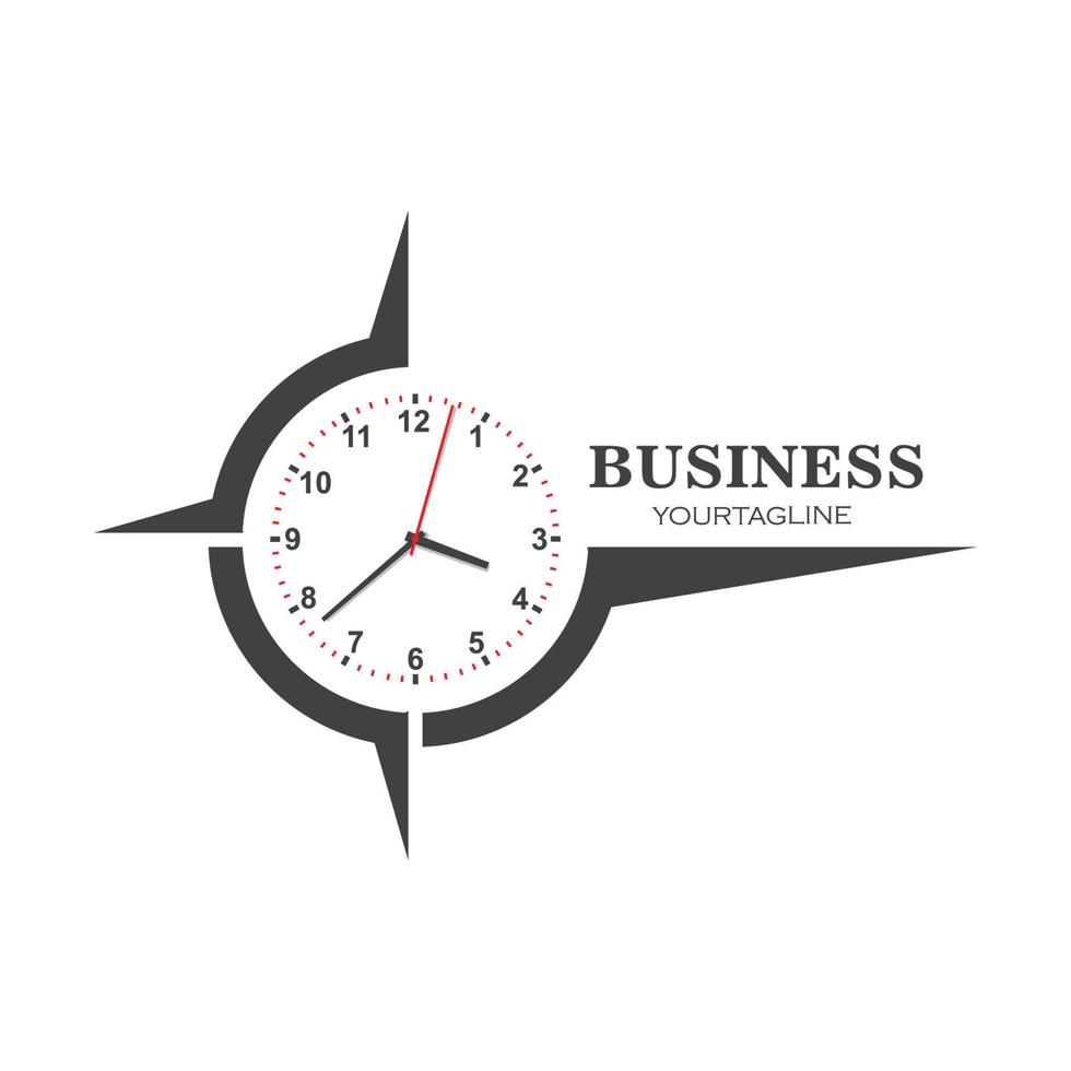 orologio, tempo logo icona illustrazione disegno vettoriale