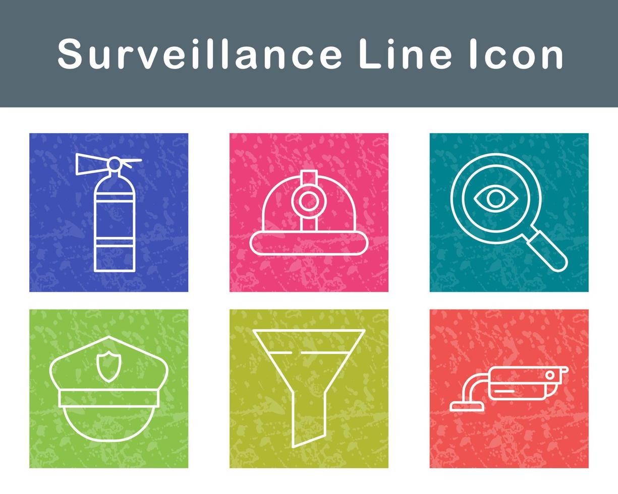 sorveglianza vettore icona impostato