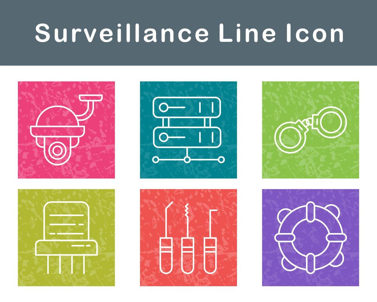 sorveglianza vettore icona impostato