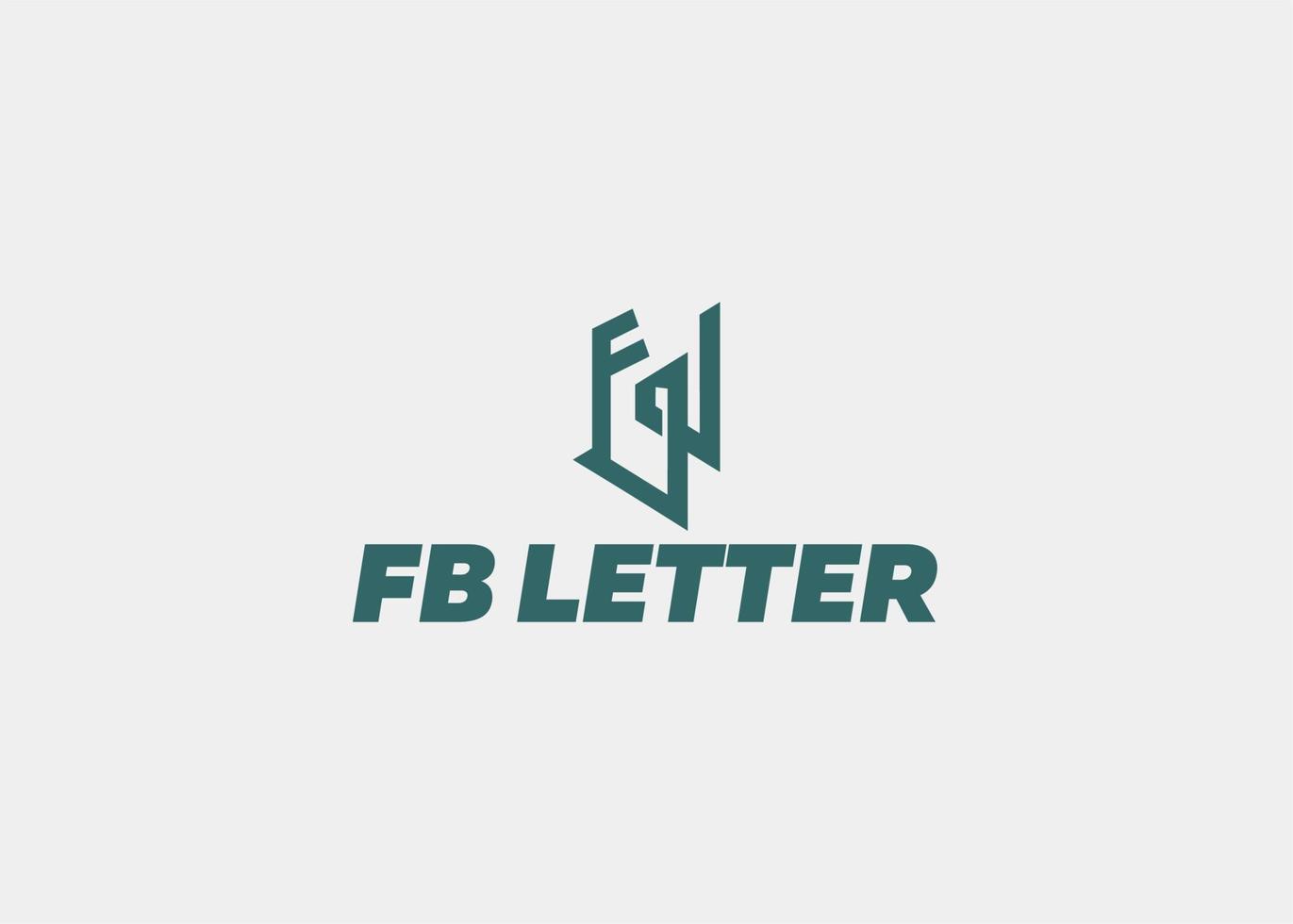 logo fb lettera azienda nome vettore