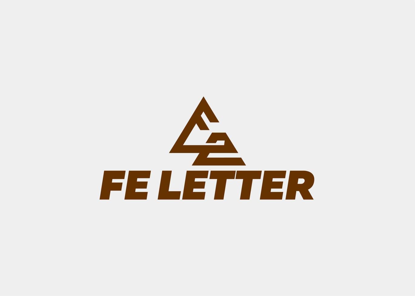 logo fe lettera azienda nome vettore