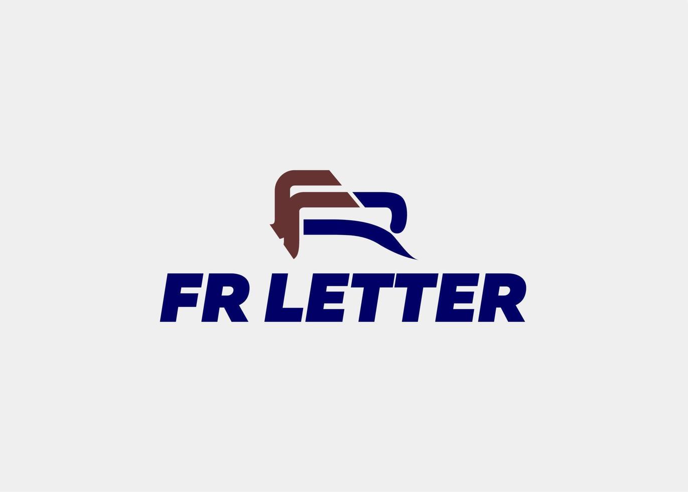 logo fr lettera azienda nome vettore