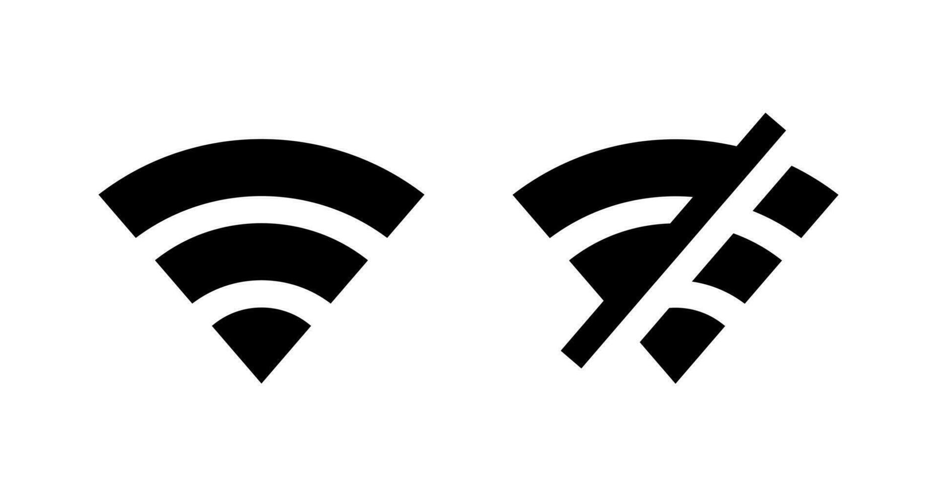 Wi-Fi su via icona vettore. in linea disconnesso Rete cartello simbolo vettore