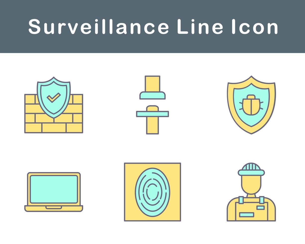 sorveglianza vettore icona impostato