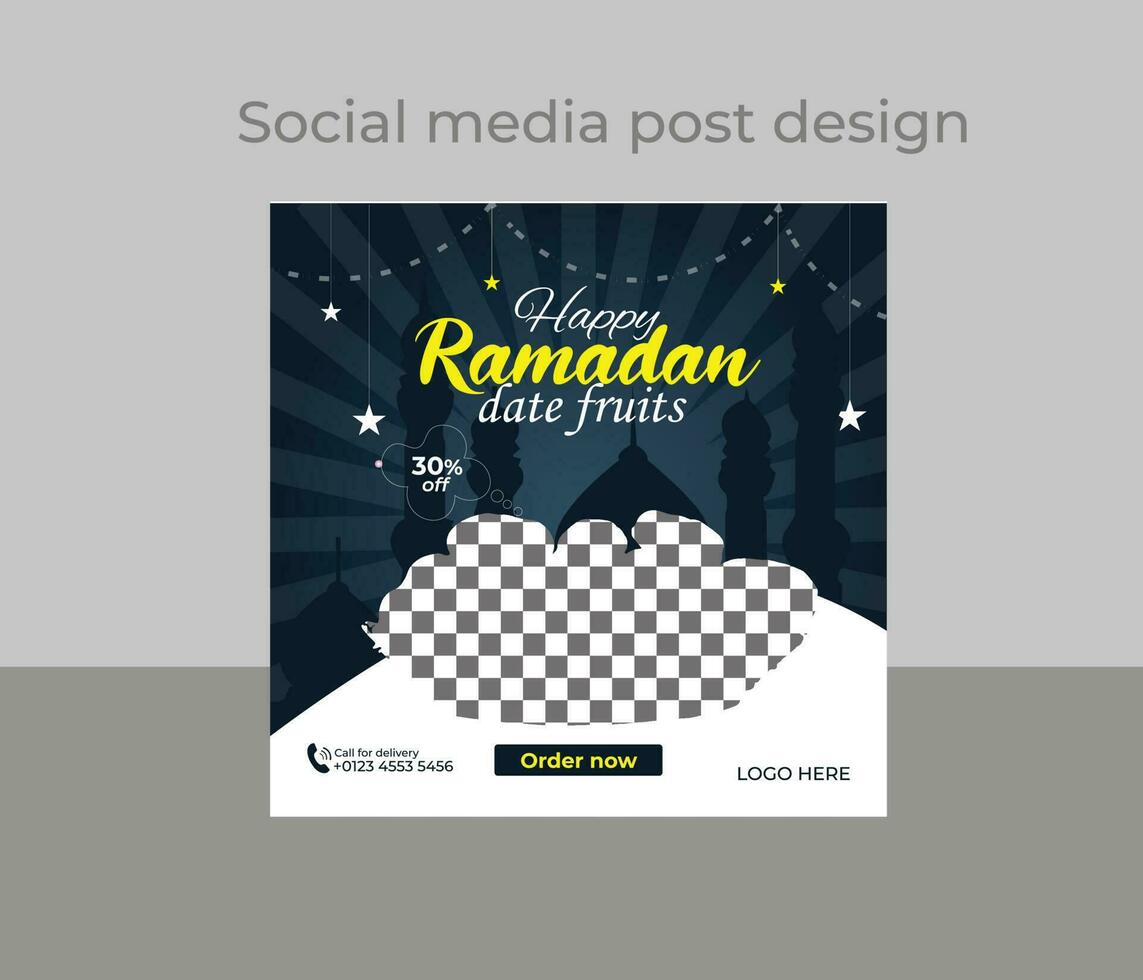 Ramadan cibo sociale media inviare vettore