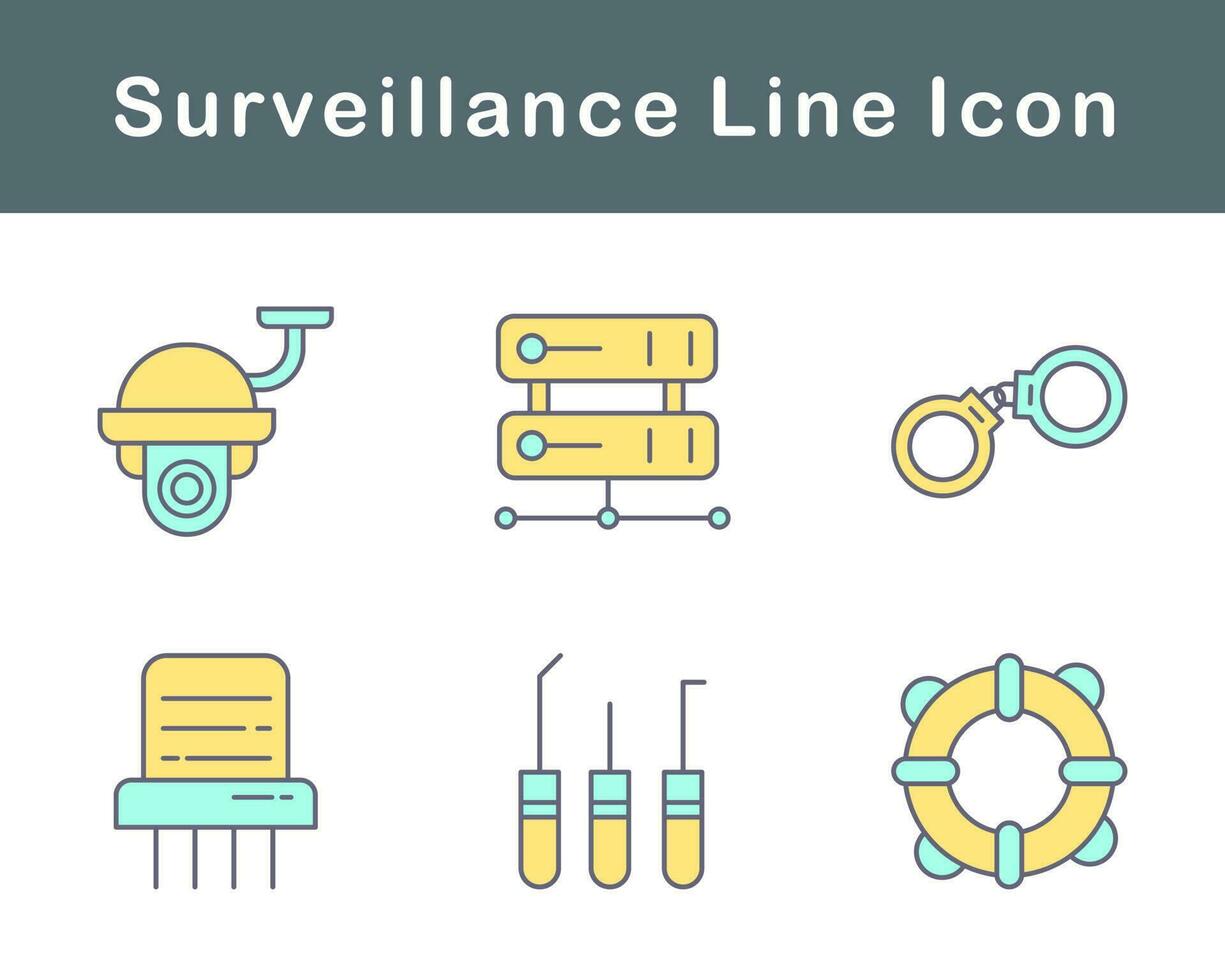 sorveglianza vettore icona impostato