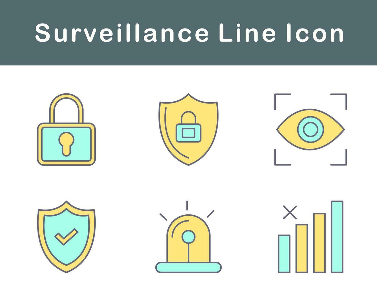 sorveglianza vettore icona impostato