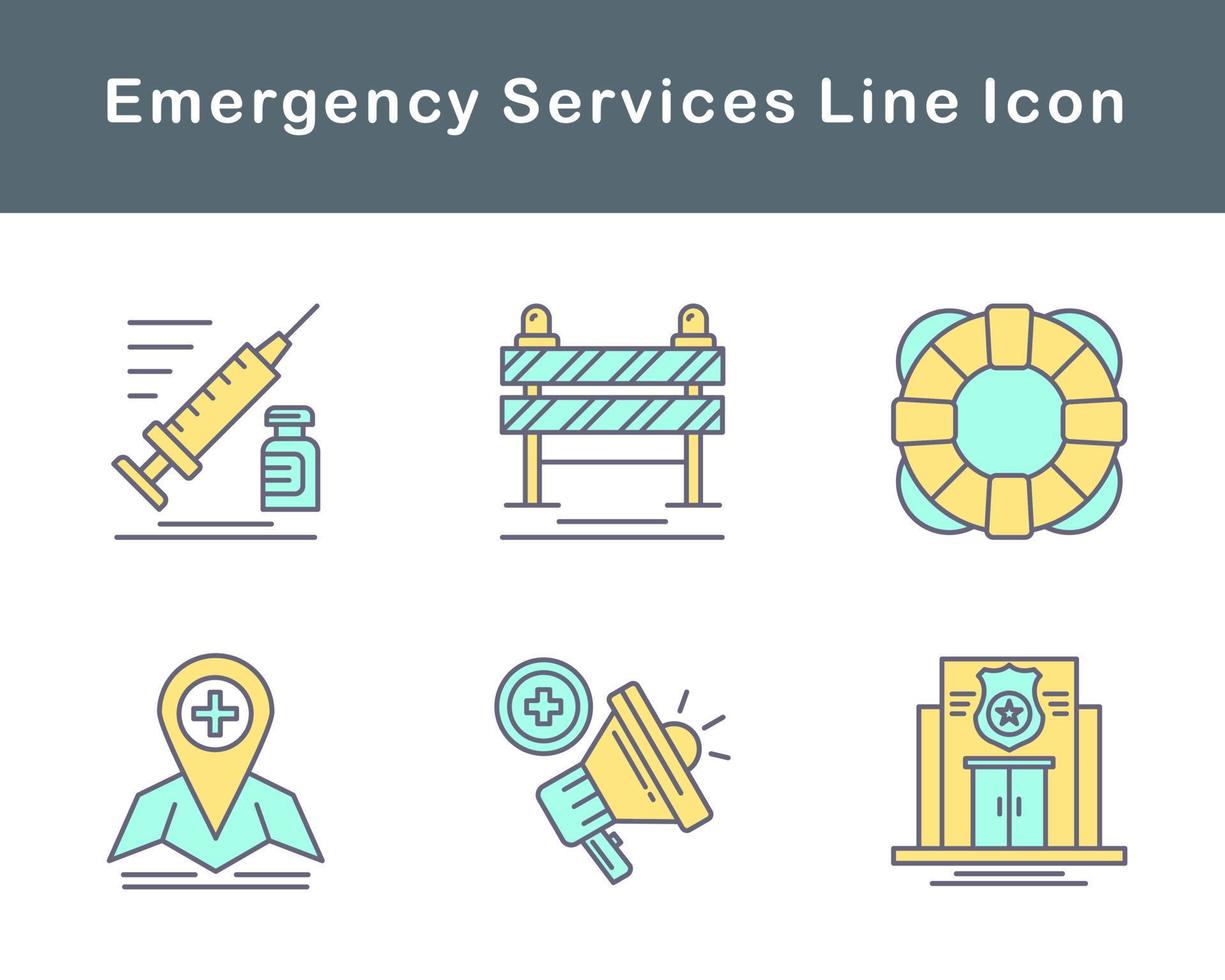 emergenza Servizi vettore icona impostato