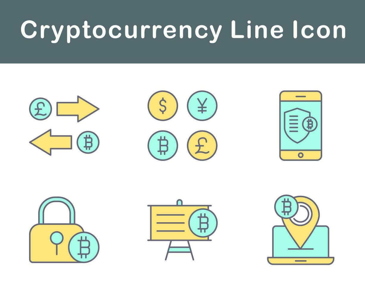 bitcoin e criptovaluta vettore icona impostato