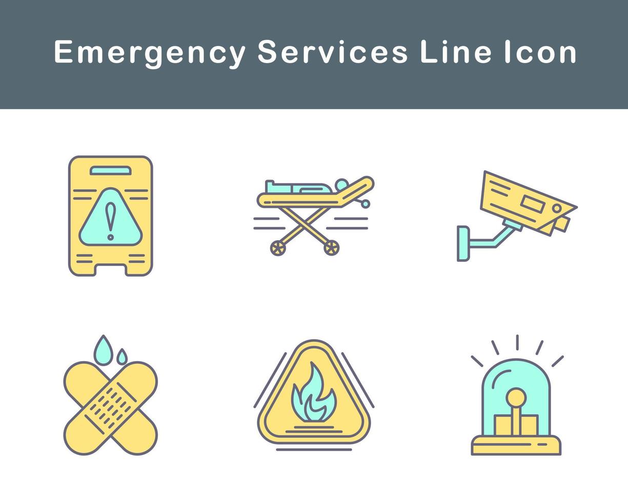 emergenza Servizi vettore icona impostato