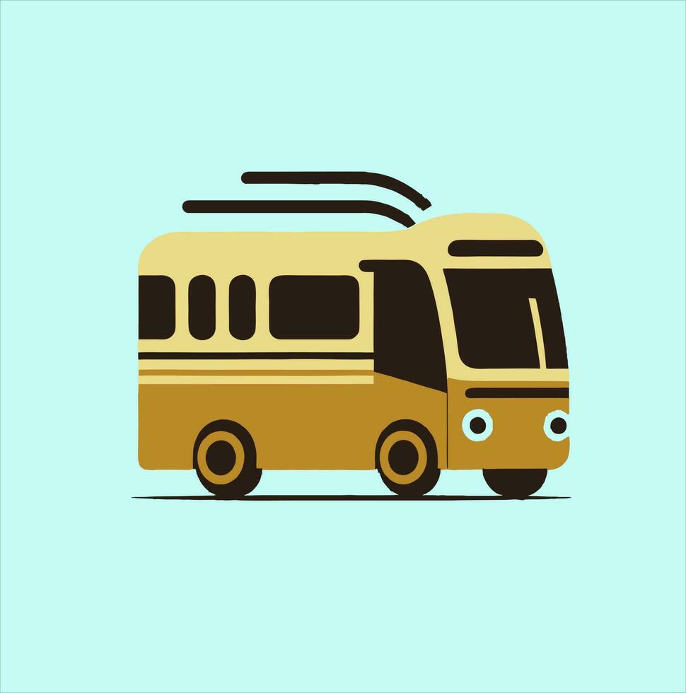 autobus icona impostare. autobus vettore icona, autobus trasporto logo su giallo sfondo