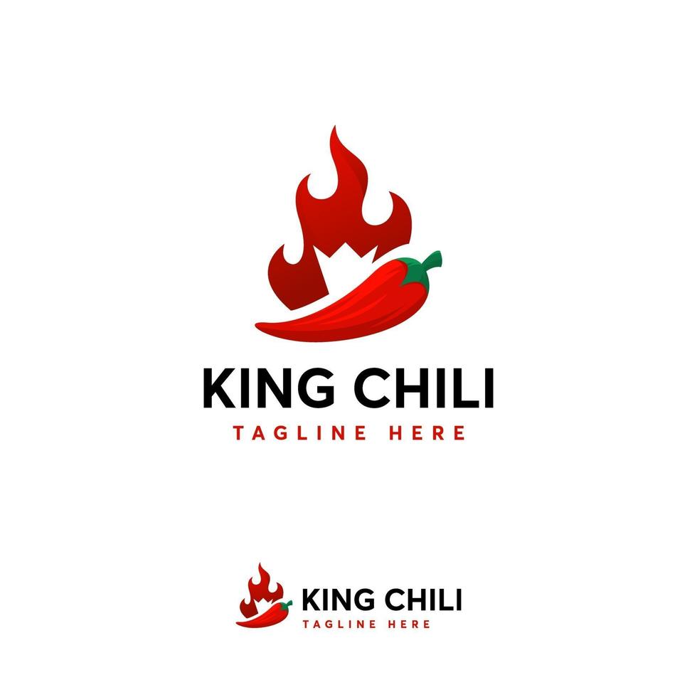 hot chili logo design concept vector, fire chili logo symbol, spice food symbol icon vettore