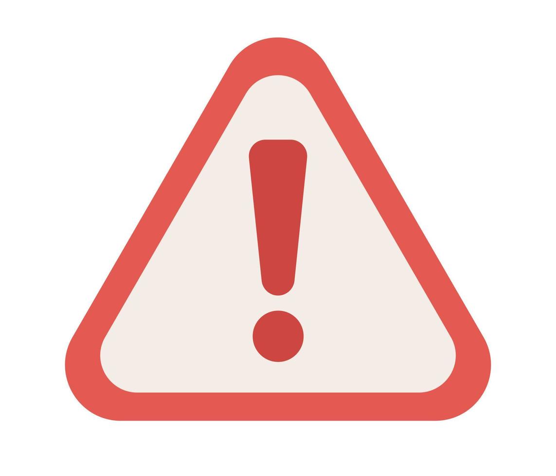 avvertimento cartello. rosso triangolo avvertimento con esclamazione marchio icona. vettore piatto illustrazione