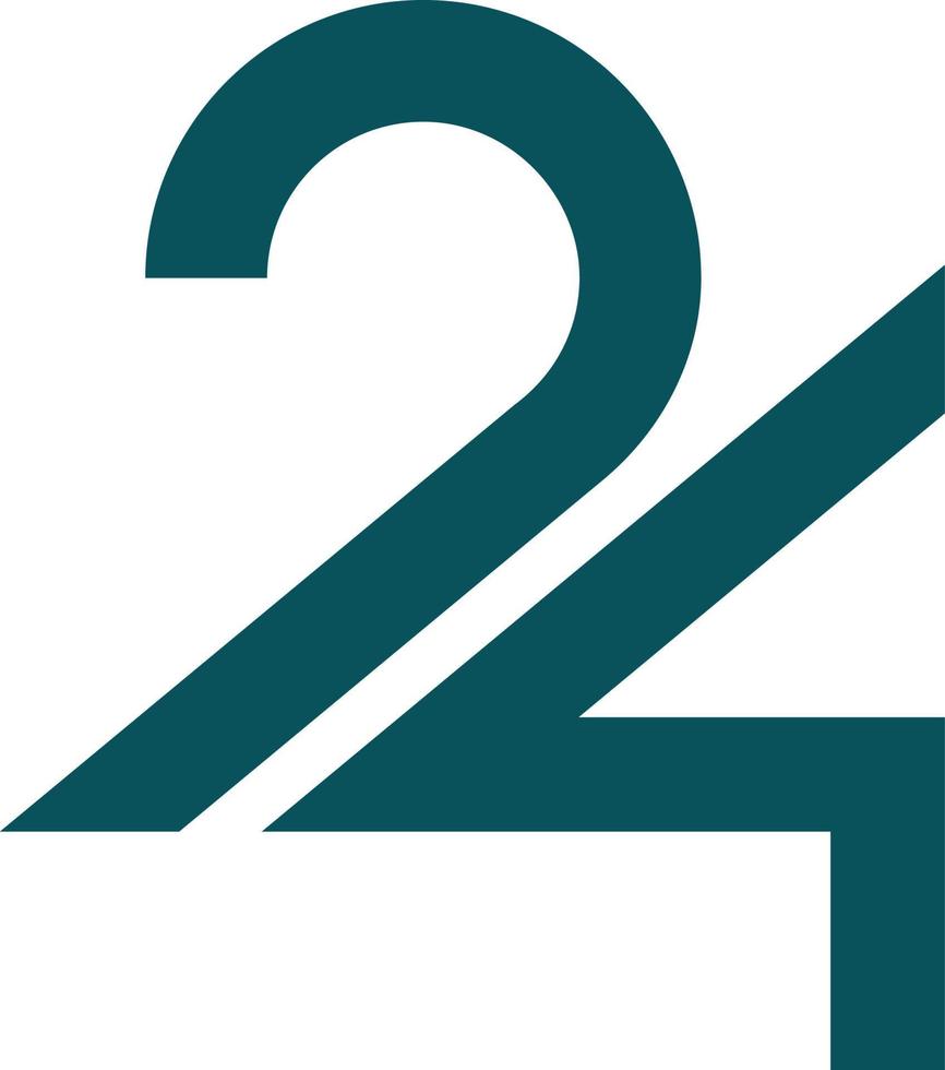 24 logo icona vettore