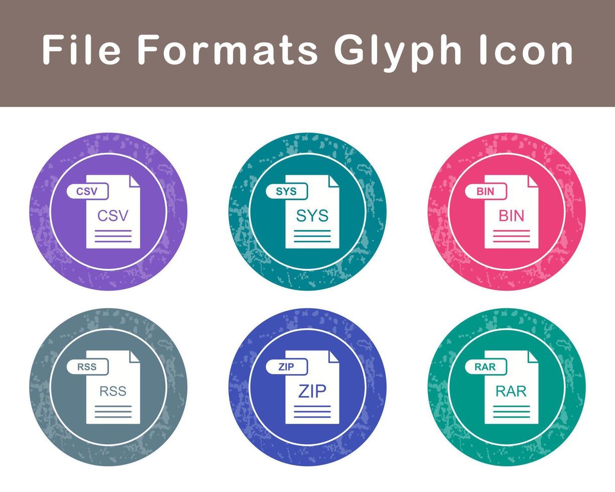 file formati vettore icona impostato