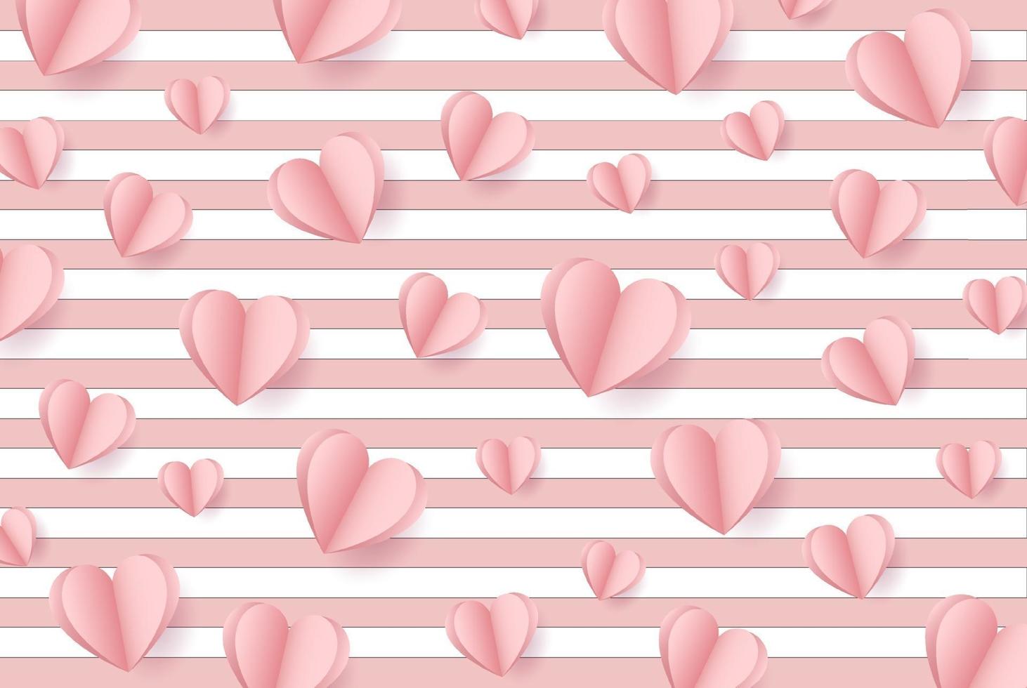 buon San Valentino. con il concetto di palloncino amore rosa creativo su sfondo rosa pastello per lo spazio della copia. concetto minimo. illustrazione vettoriale