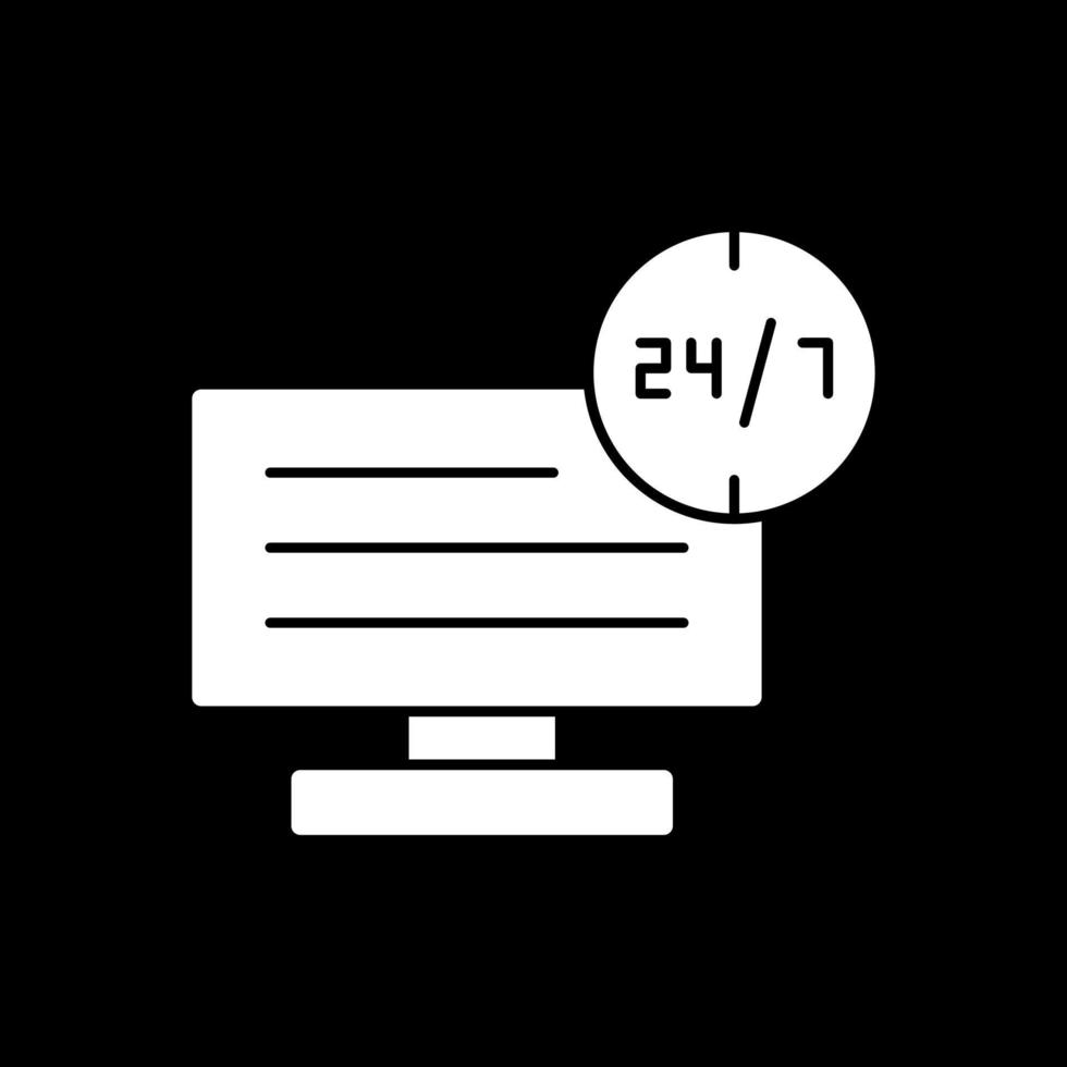 24 7 monitoraggio vettore icona design