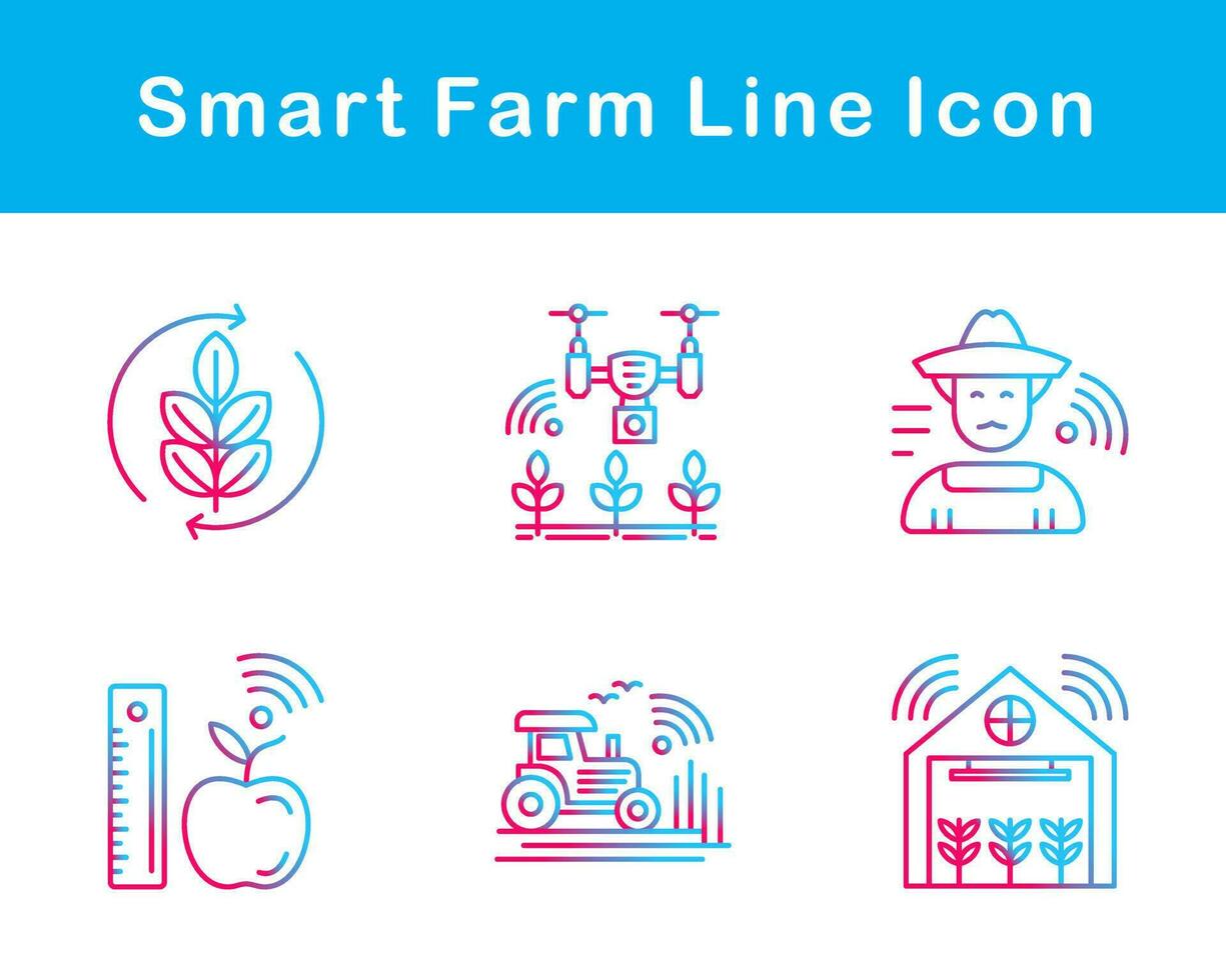 inteligente azienda agricola vettore icona impostato