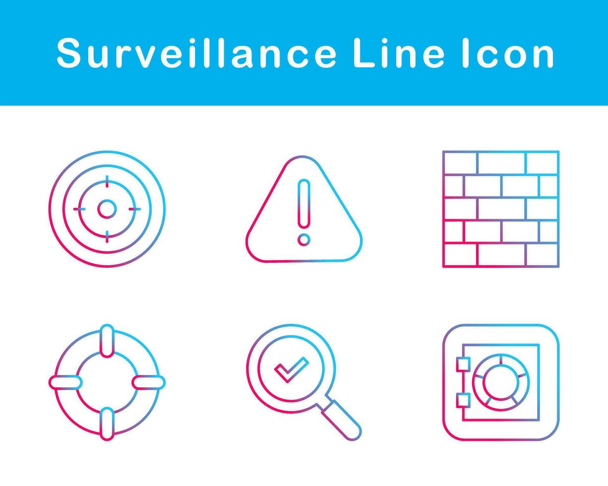 sorveglianza vettore icona impostato