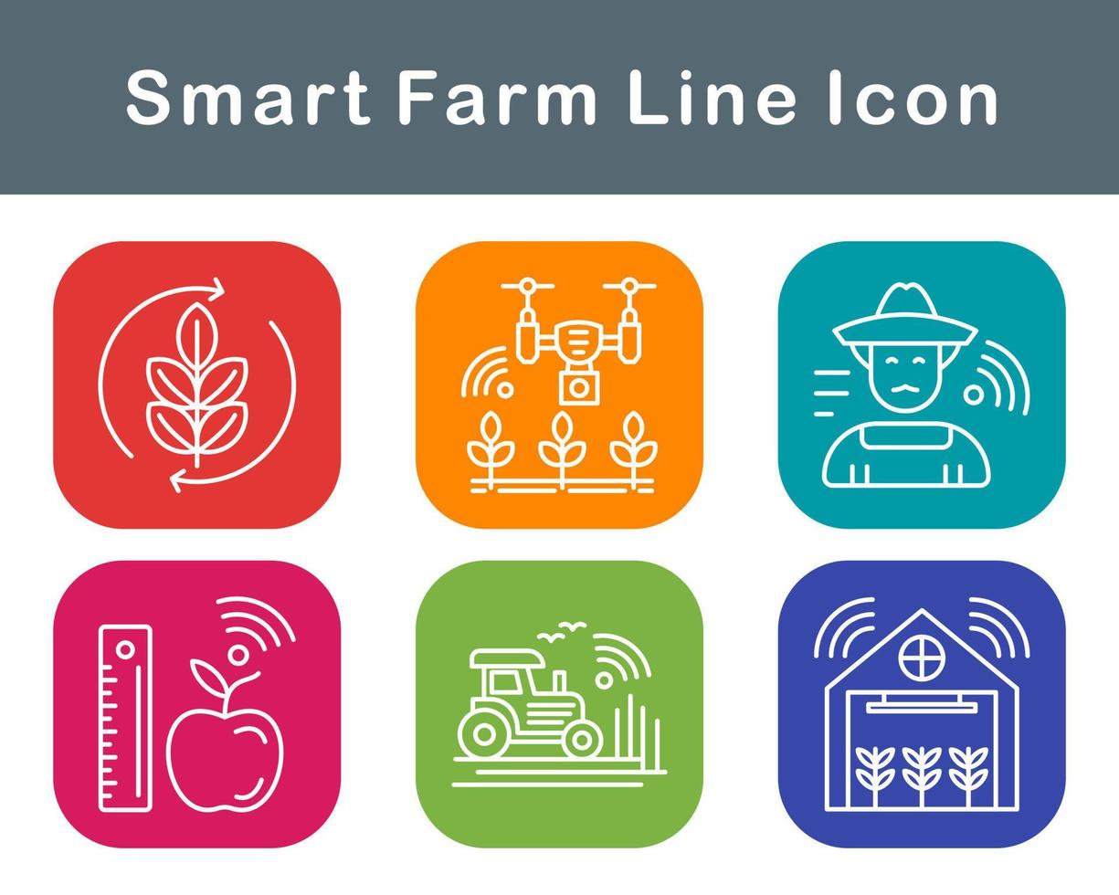 inteligente azienda agricola vettore icona impostato