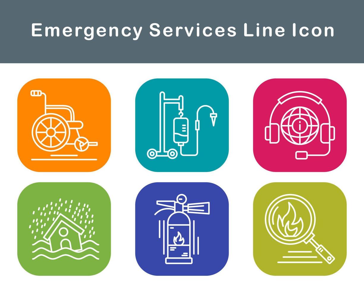 emergenza Servizi vettore icona impostato
