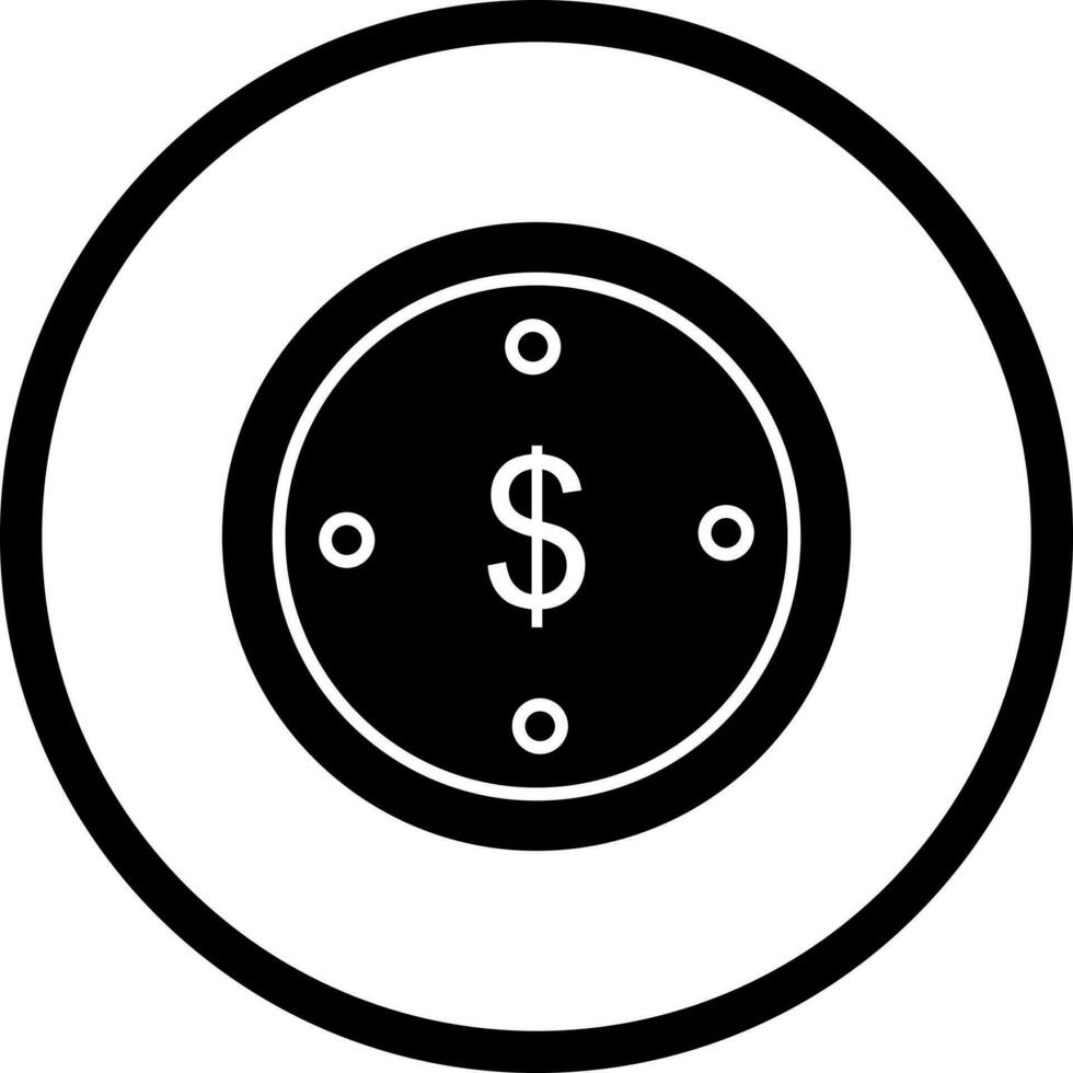 icona del vettore della moneta del dollaro