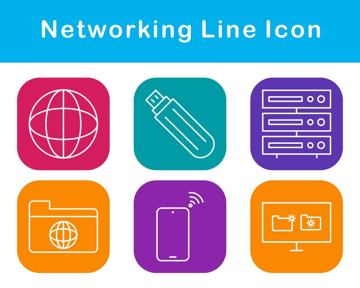 networking vettore icona impostato