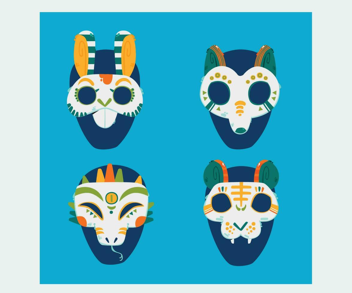 carnevale maschere illustrazione vettore