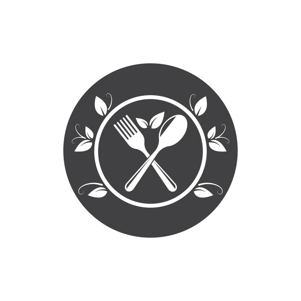 vegetariano icona logo vettore illustrazione