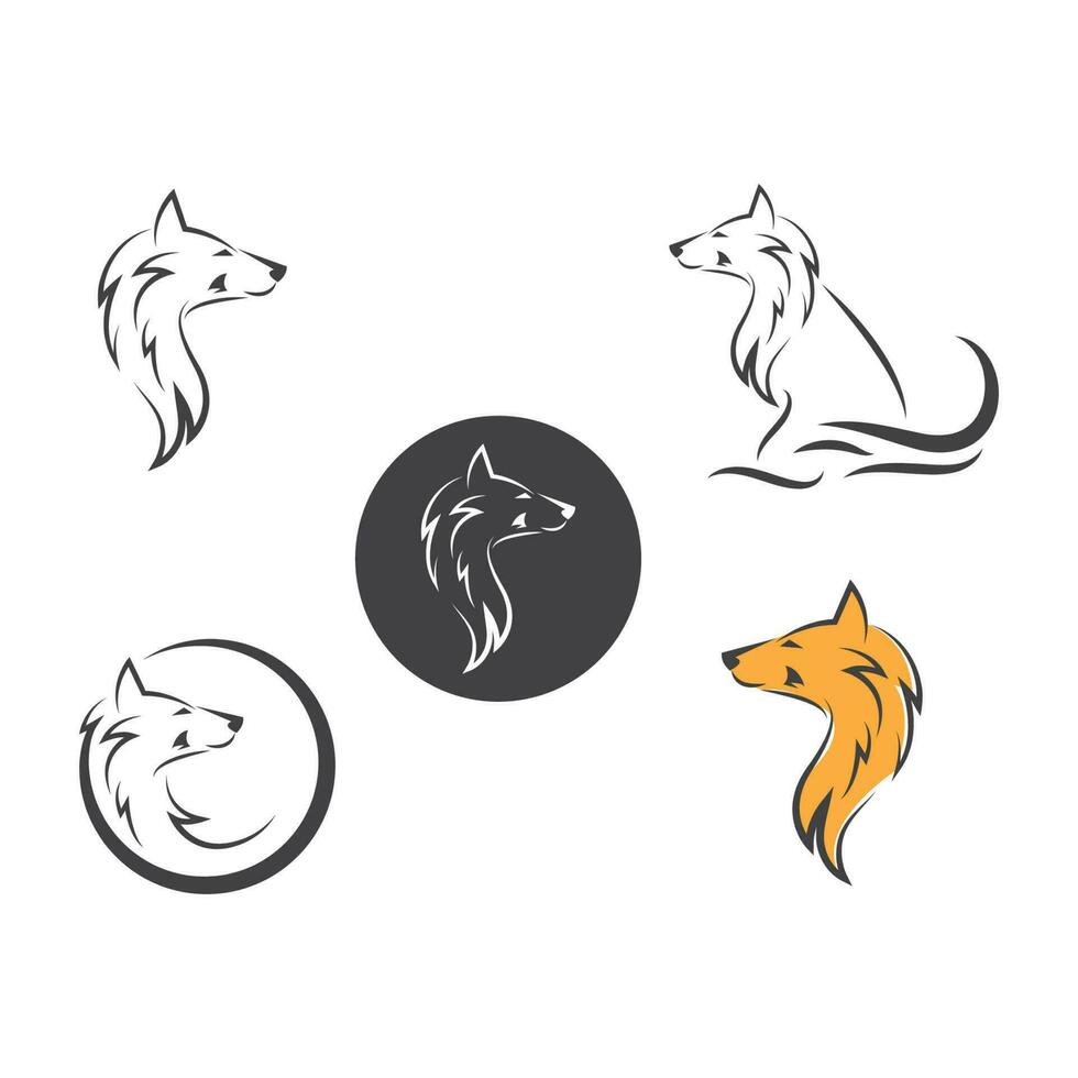 lupo logo icona vettore illustrazione design