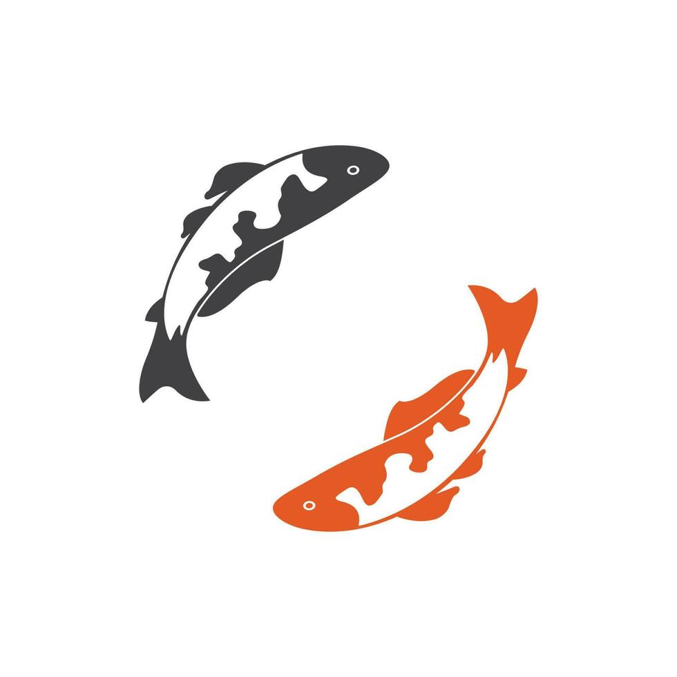 koi pesce logo vettore icona