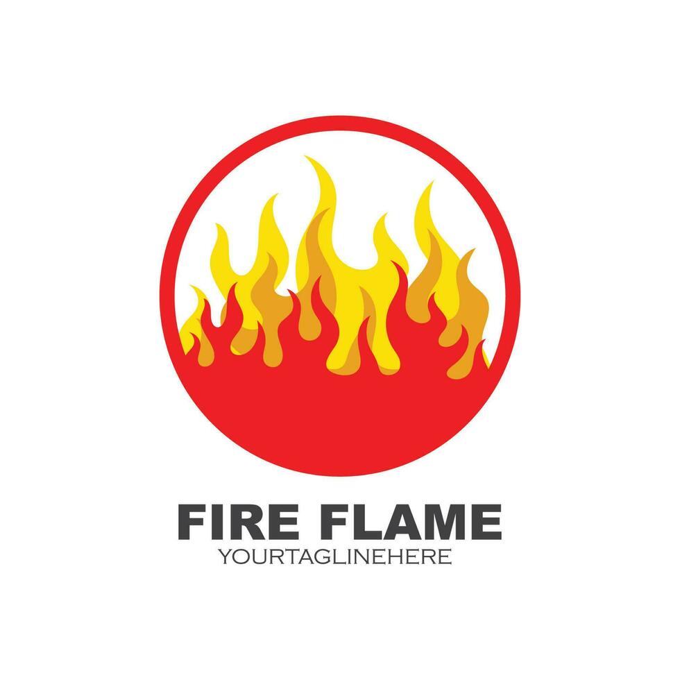 fuoco fiamma logo icona illustrazione vettoriale design