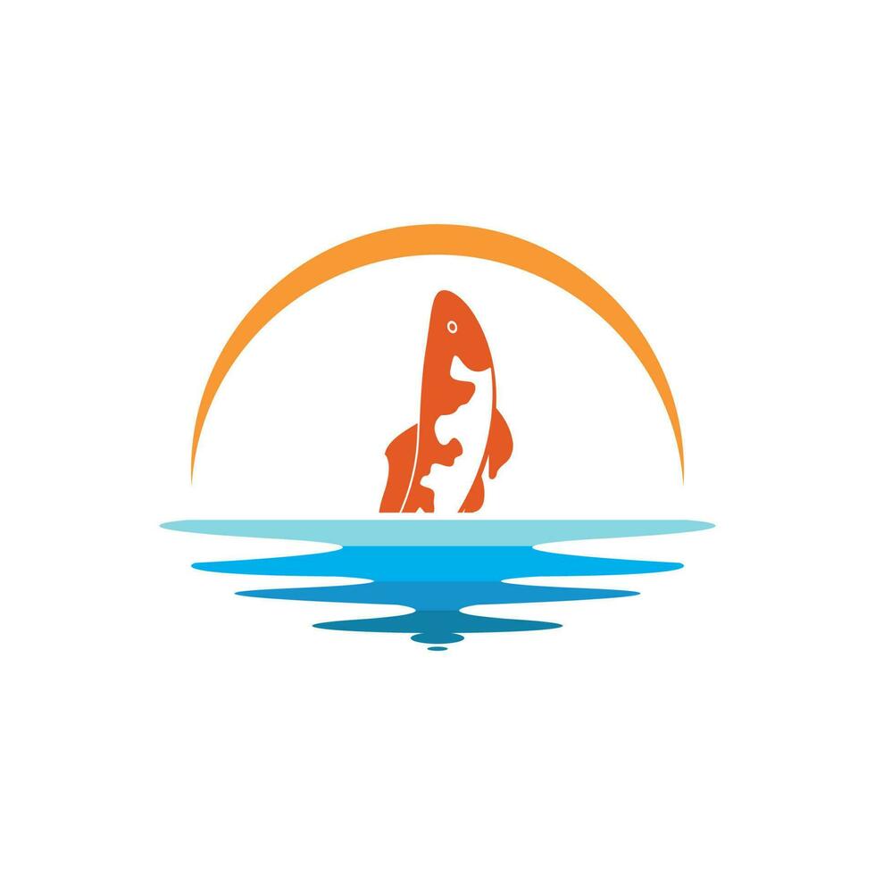 vettore di logo di pesce koi