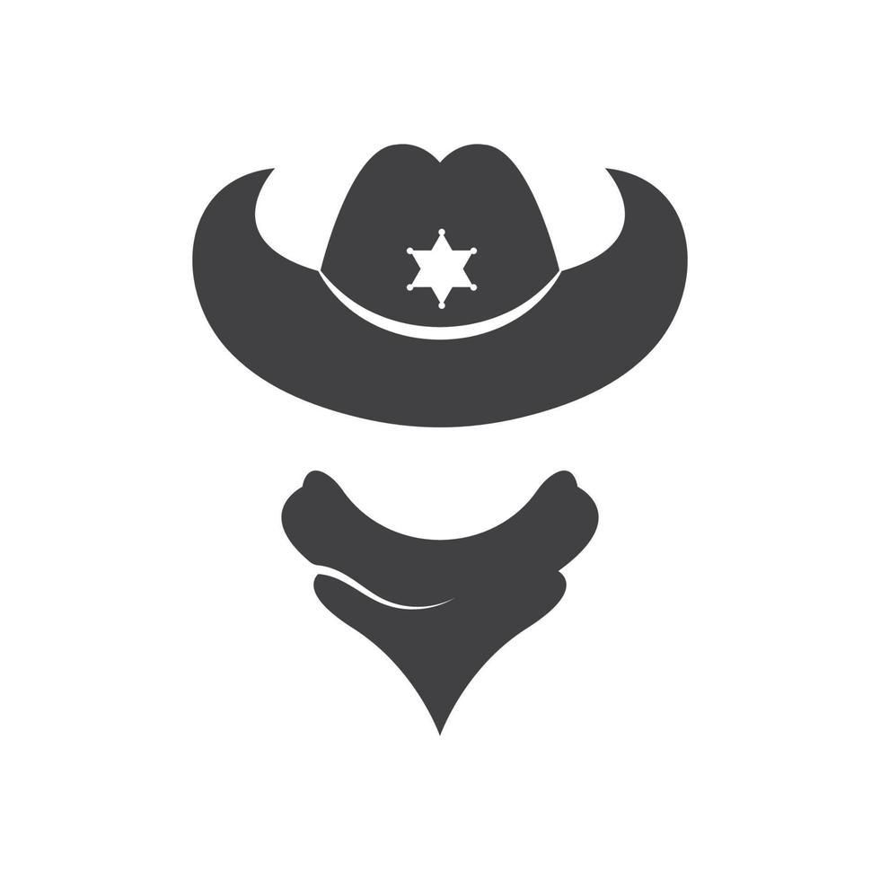 cowboy cappello logo icona illustrazione vettore design