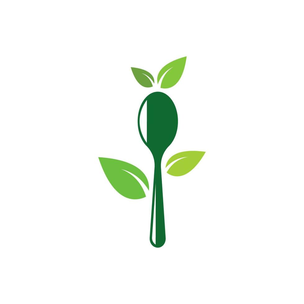 vegetariano icona logo vettore illustrazione