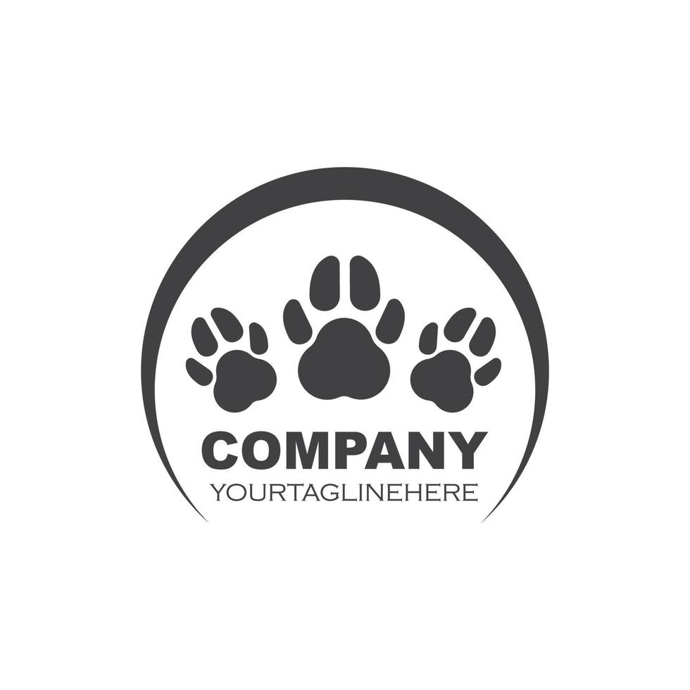 zampa logo icona di animale domestico vettore
