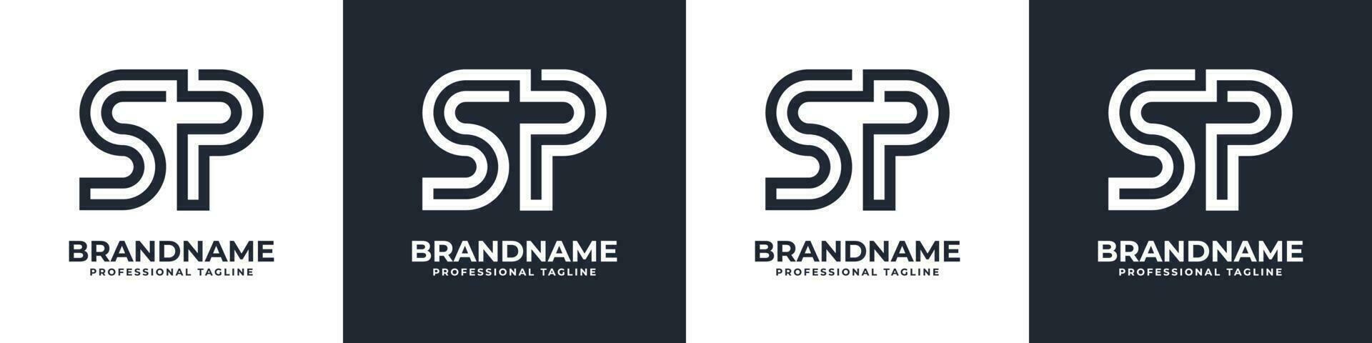 semplice sp monogramma logo, adatto per qualunque attività commerciale con sp o ps iniziale. vettore